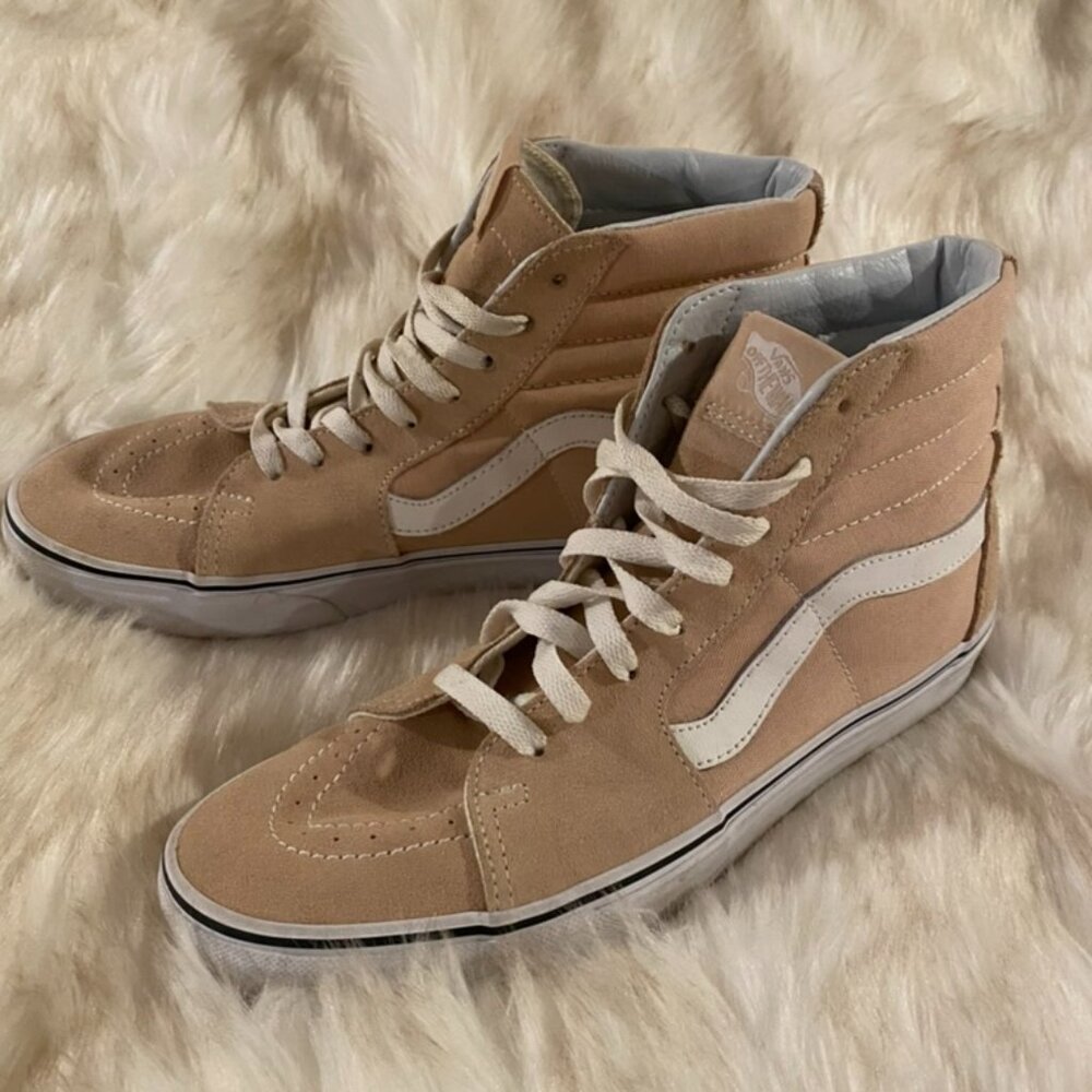 VANS Sk8-Hi Tan Suede High Top Sneakers